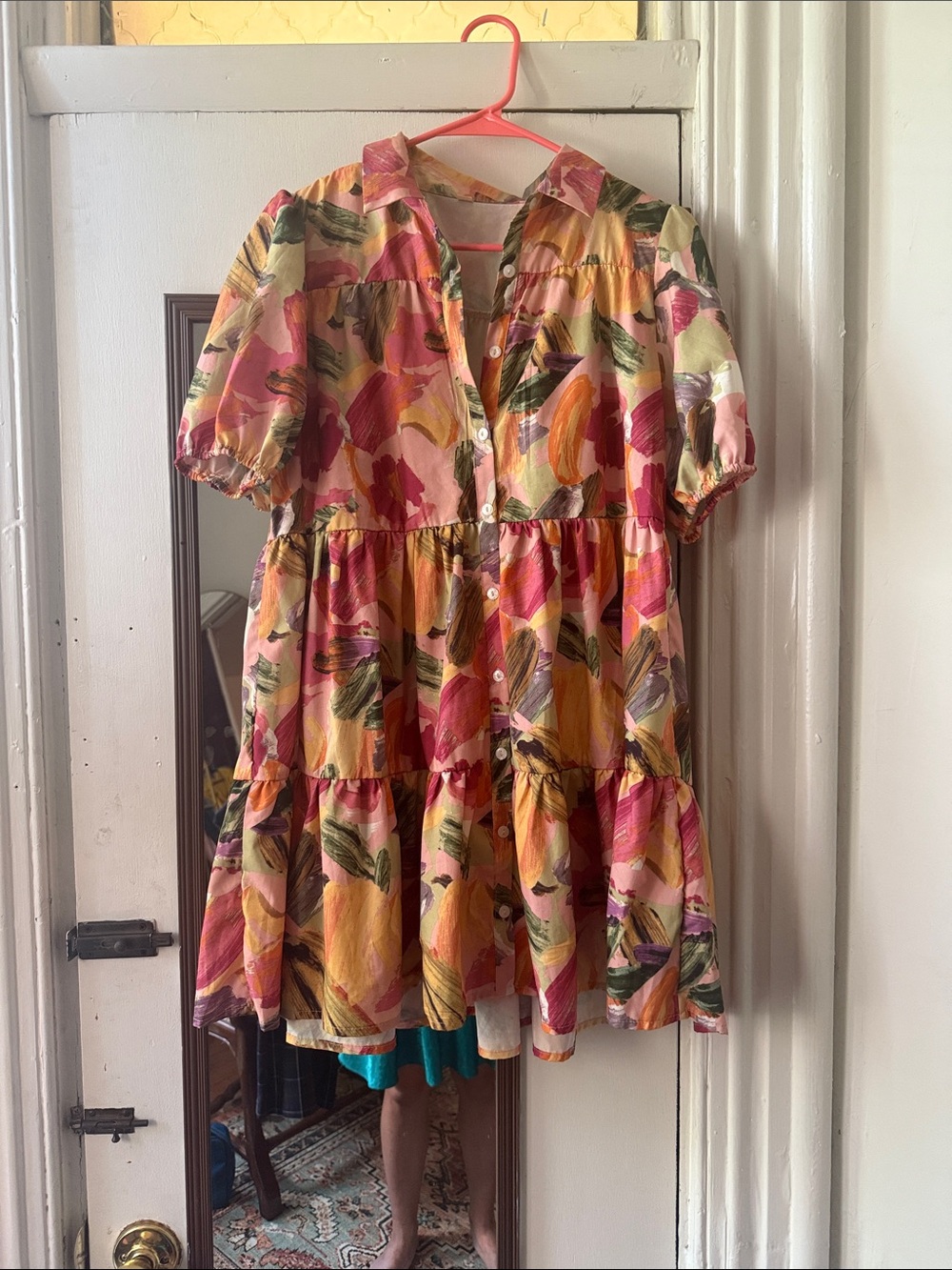 Women’s tiered floral beach vibe dress